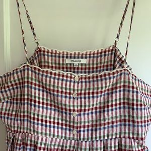 Madewell Gingham Midi Dress - Size 14